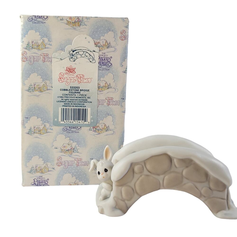 Precious Moments Sugar Town Cobblestone Bridge Figurine Enesco 533203 1994